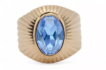 Original Vintage 14K Rose Gold Aquamarine Ring Vintage craft vrc127r